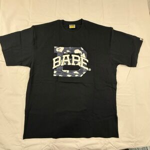 BAPE A Bathing Ape Mens Black Blue Camo Logo Graphic T-Shirt 3XL 001TEH801059M